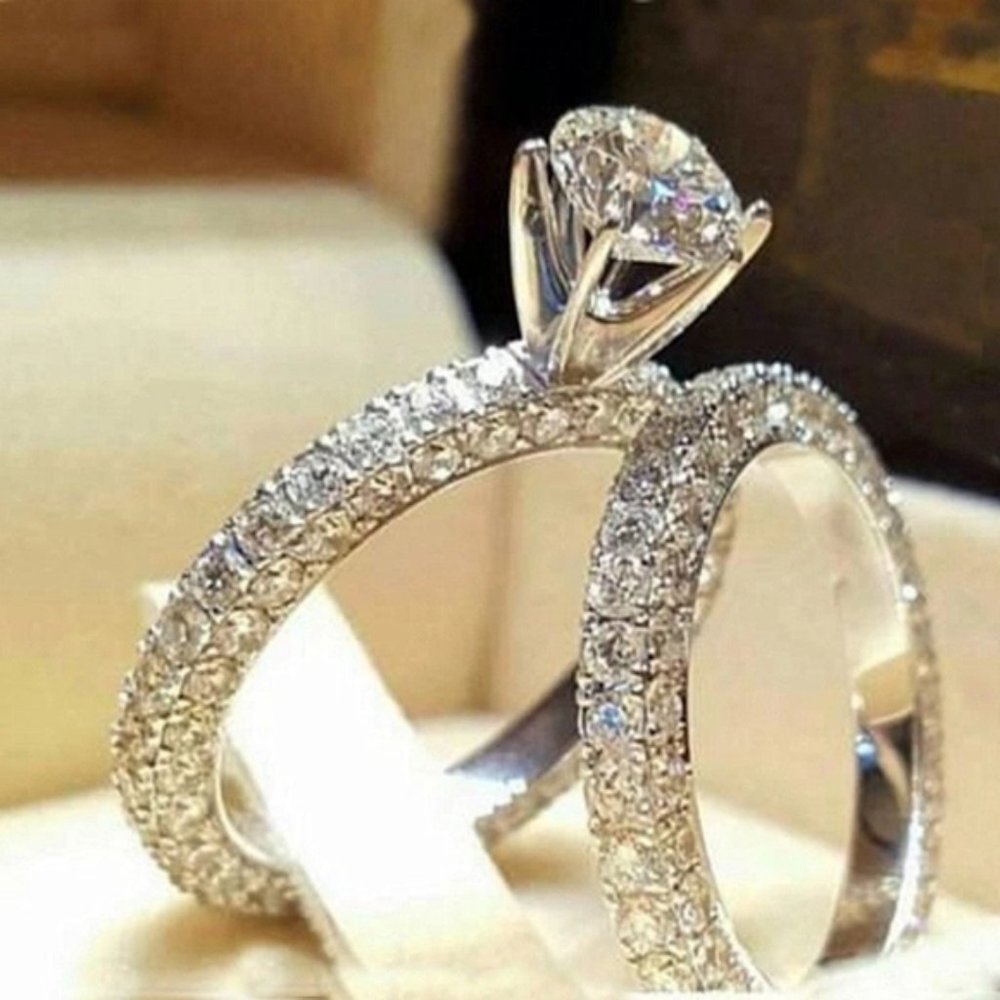 Silver  White Sapphire Minimalistic Ring 💍